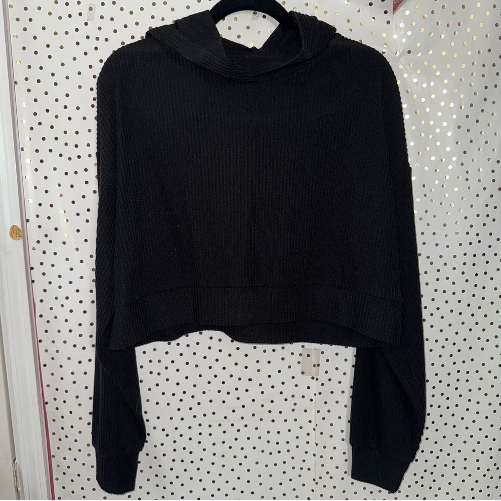 Alo Yoga Black Hooded Women's Sweater